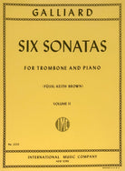 Galliard - 6 Sonatas Bk 2 Trombone/piano Ed Fussl/brown