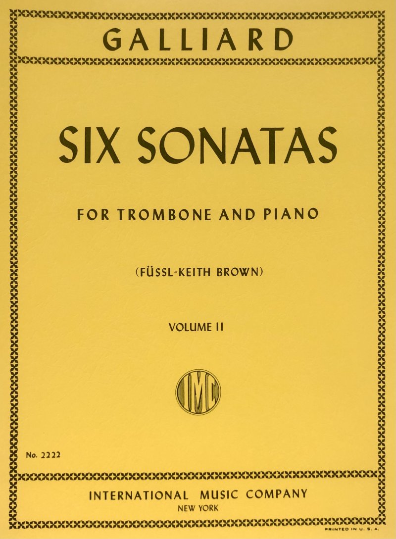 Galliard - 6 Sonatas Bk 2 Trombone/piano Ed Fussl/brown