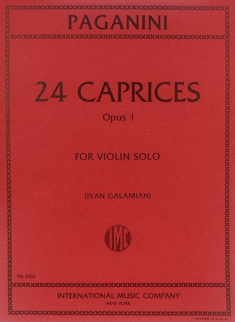 Paganini - 24 Caprices Op 1 Violin Ed Galamian