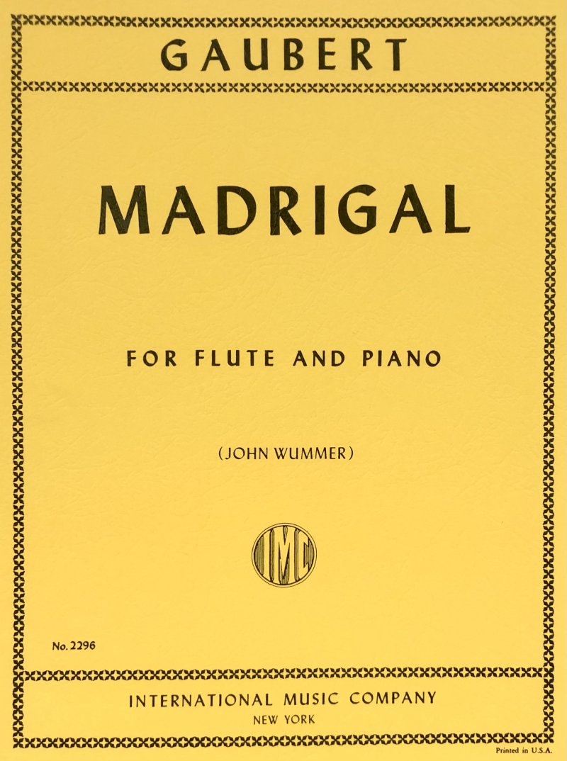 Gaubert - Madrigal for Flute and Piano Ed Wummer