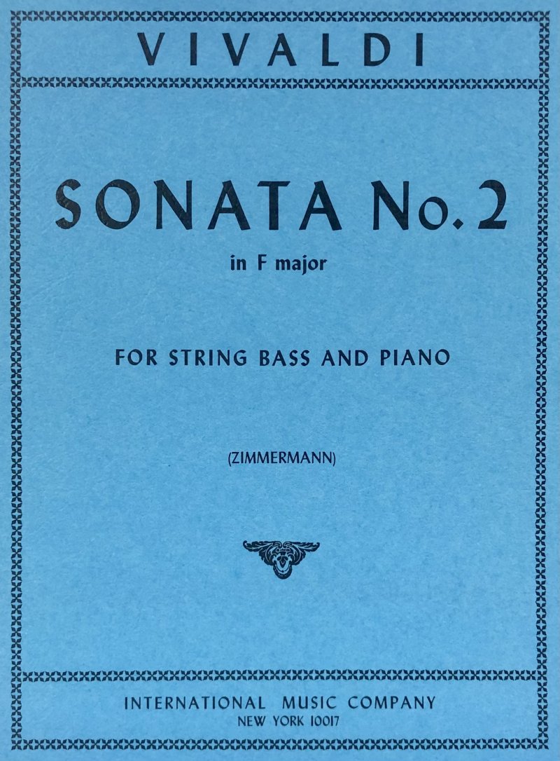 Sonata No 2 F Ed Zimmermann Db/pno