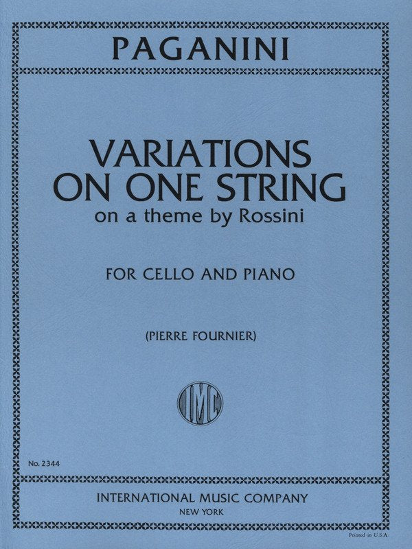 Paganini - Variations on Theme of Rossini Cello/piano