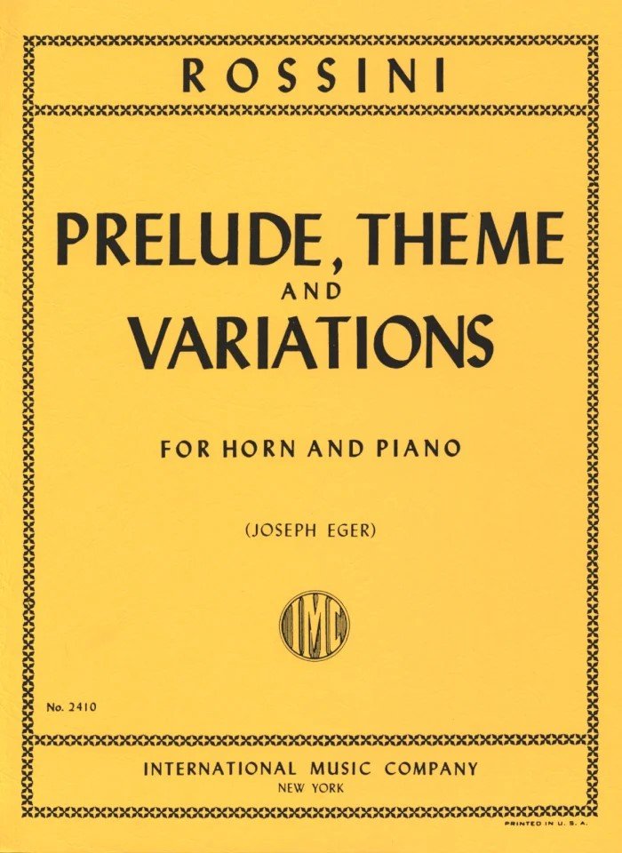 Rossini - Prelude Theme and Variation for French Horn/piano