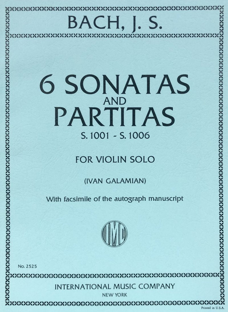 BACH - 6 SONATAS & PARTITAS VIOLIN ED GALAMIAN
