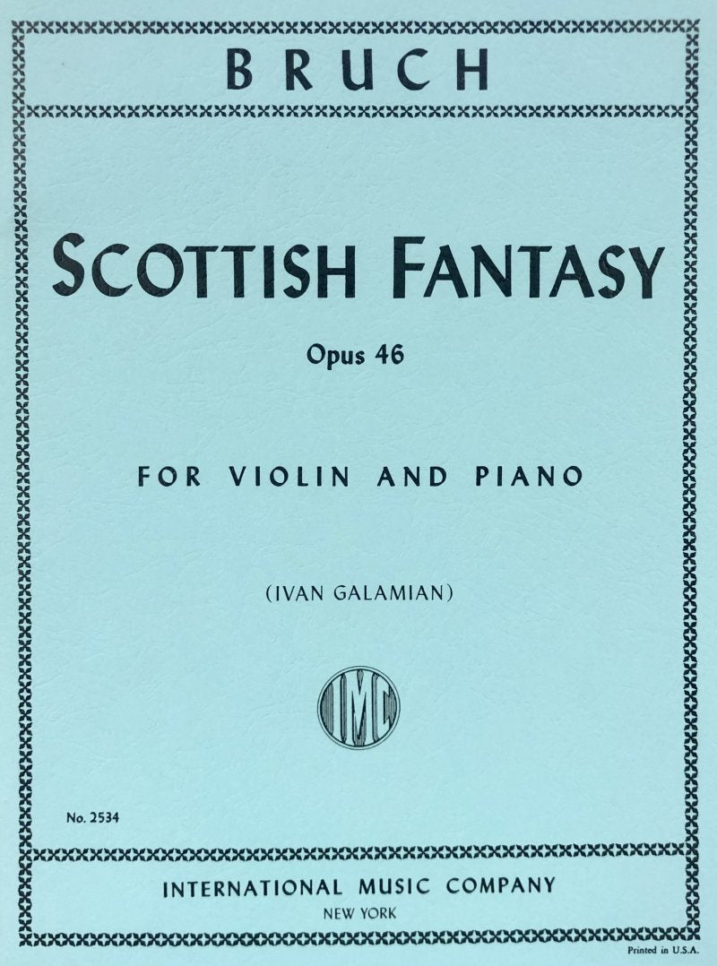 Bruch - Scottish Fantasy Op 46 Violin/piano Ed Galamian