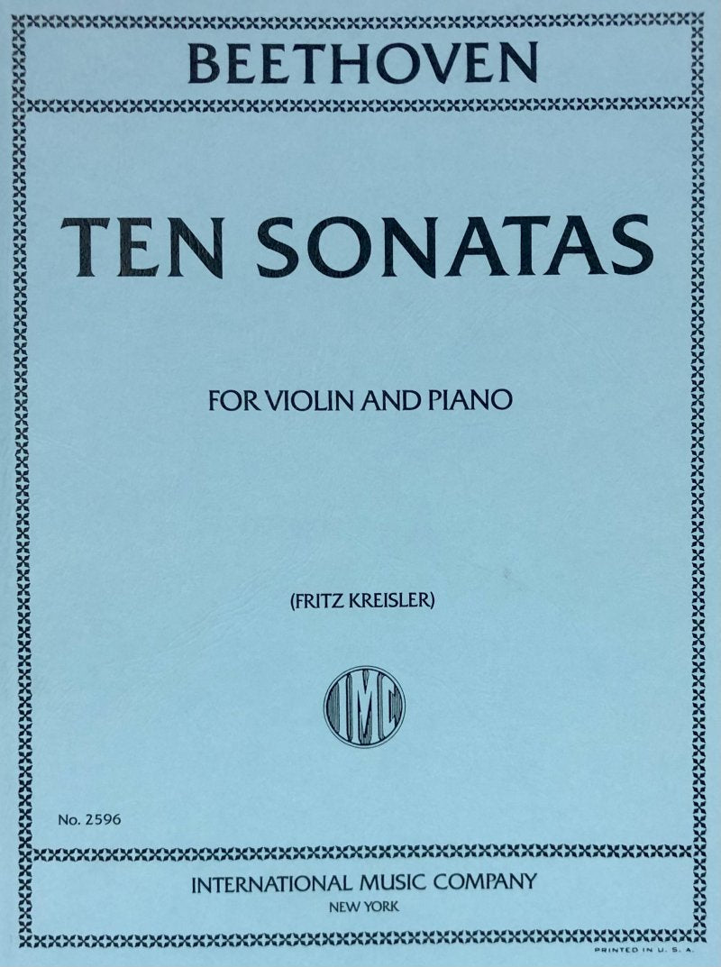 Sonatas 10 Arr Kreisler Vln/pno