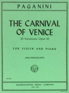 Carnival of Venice Variations 20 Op 10 Vln/pn