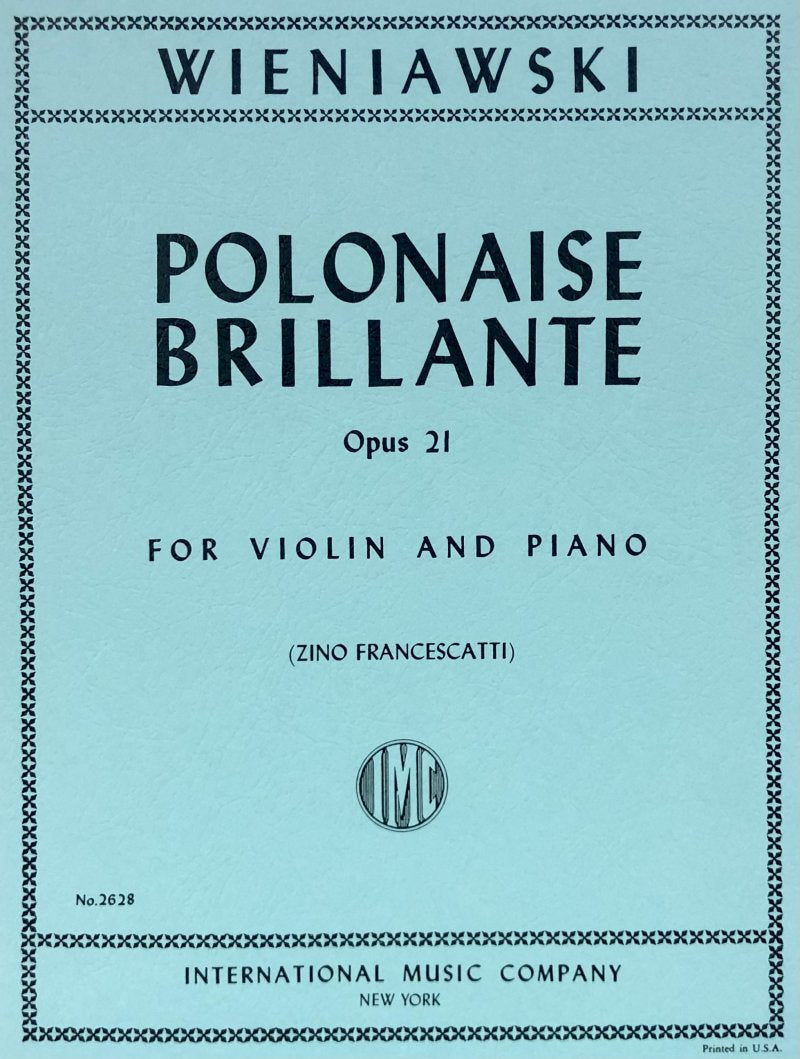 Wieniawski - Polonaise Brillante Op 21 Violin/piano