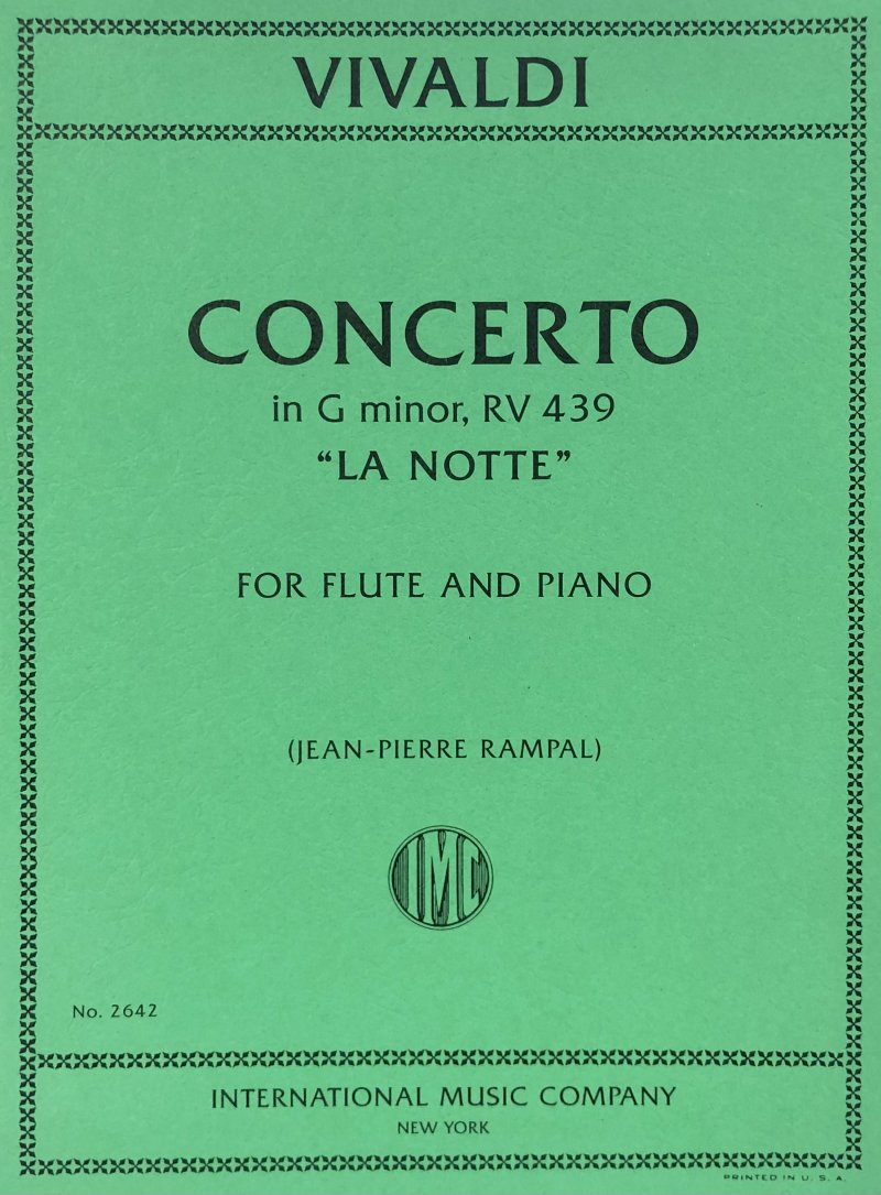 Concerto G Minor F Vi No 13 (la Notte) Flute/piano