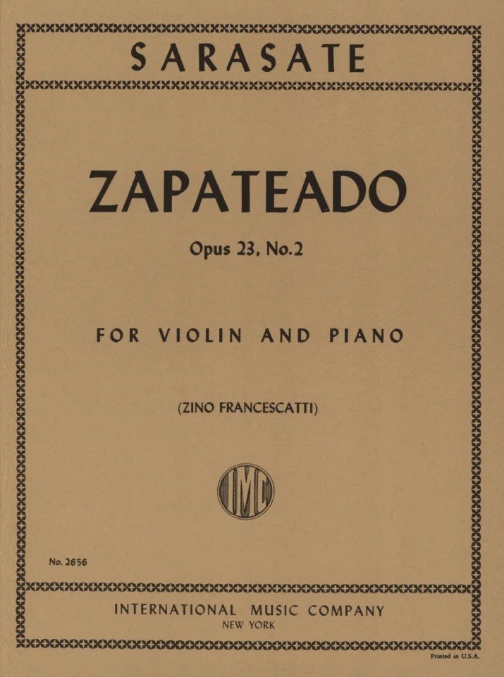 Sarasate - Zapateado Op 23 No 2 for Violin/piano