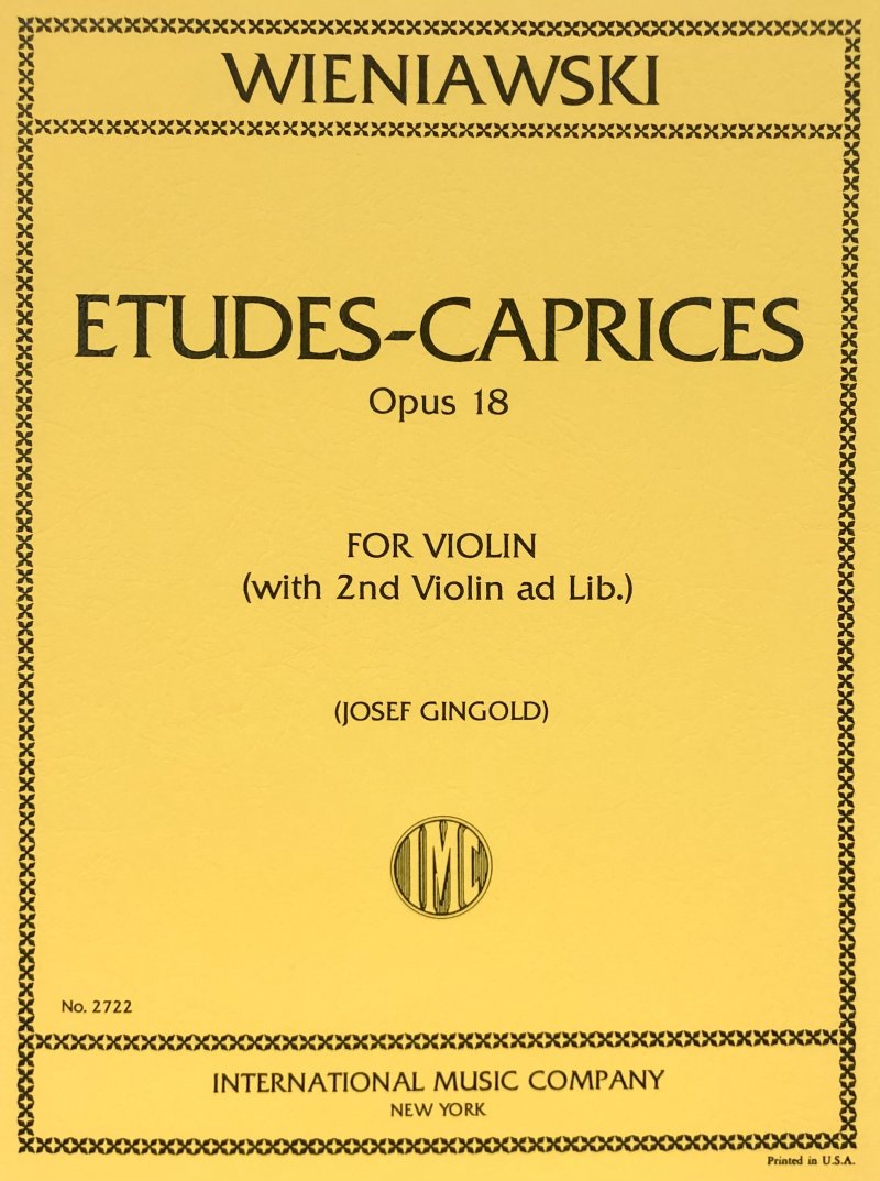Wieniawski - 6 Etudes Caprices Op 18 Violin Ad Lib 2nd Vln