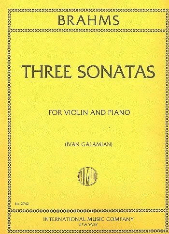 Brahms - 3 Sonatas Op 78 100 108 Violin/piano Ed Galamian