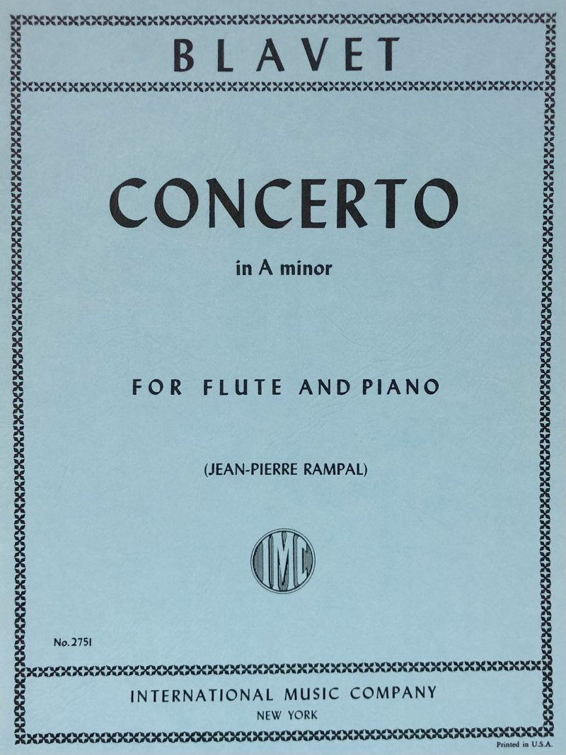 Concerto Op 1 a Min  Fl/pno