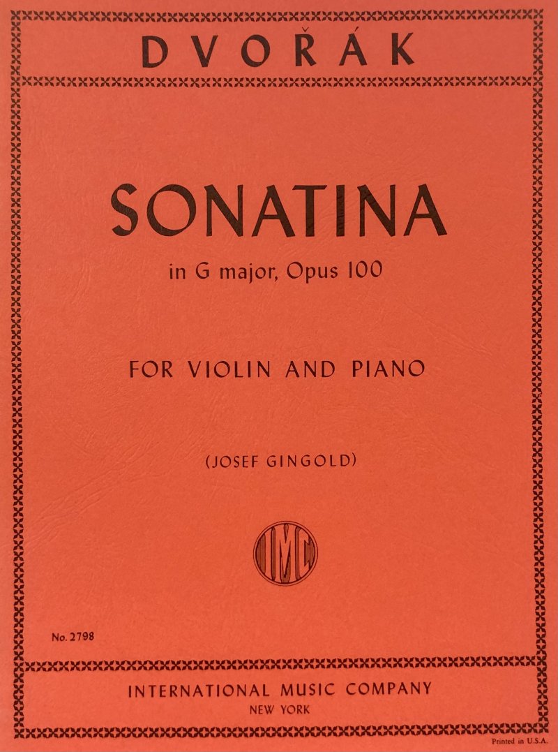 Dvorak - Sonatina G Major Op 100 Violin/piano