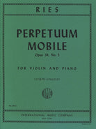 Ries - Perpetuo Mobile Op 34 No 5 for Violin/piano
