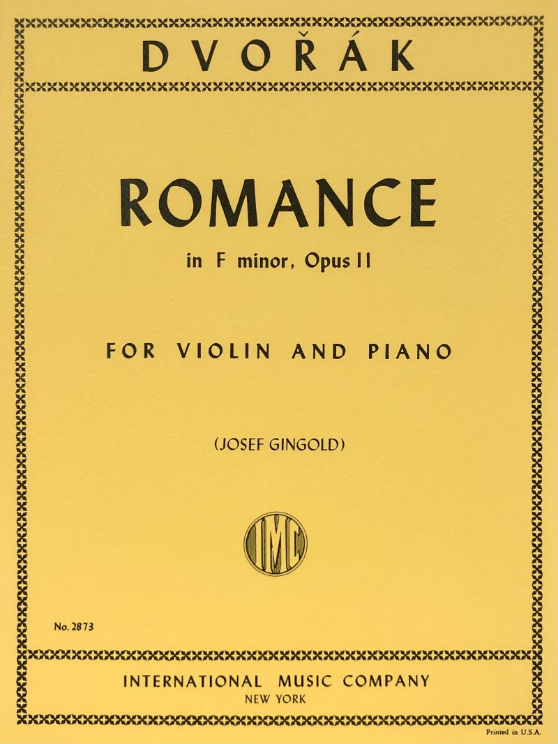 Dvorak - Romance  F Minor Op 11 Violin/piano