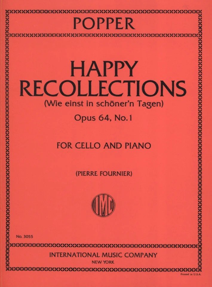 Popper - Happy Recollections Op 64 No 1 Cello/piano