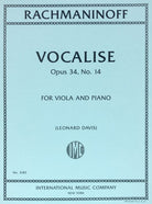 Rachmaninoff - Vocalise Op 34 No 14 for Viola/piano