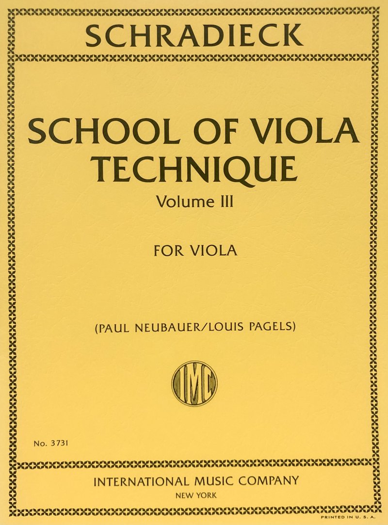Schradieck - School of Viola Technique Vol 3 for Viola