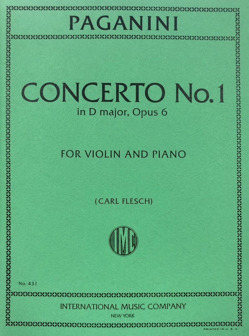 Concerto No 1 Op 6 D Ed Flesch Vln Pno