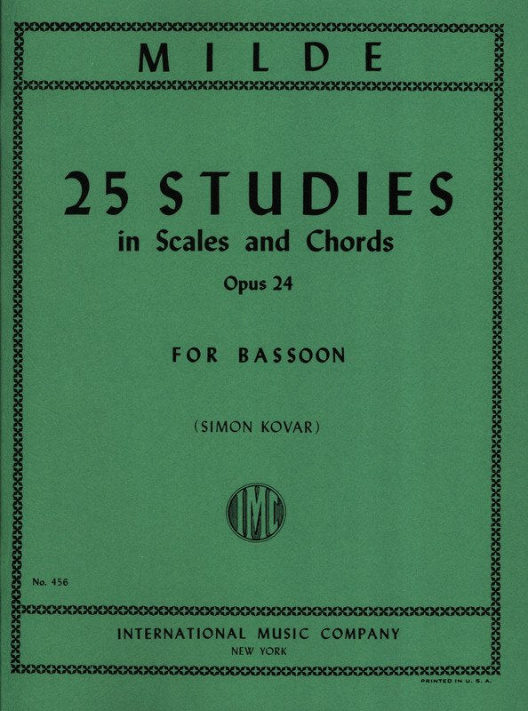 Kovar - 25 Studies in Scales & Chords Op 24 Bassoon