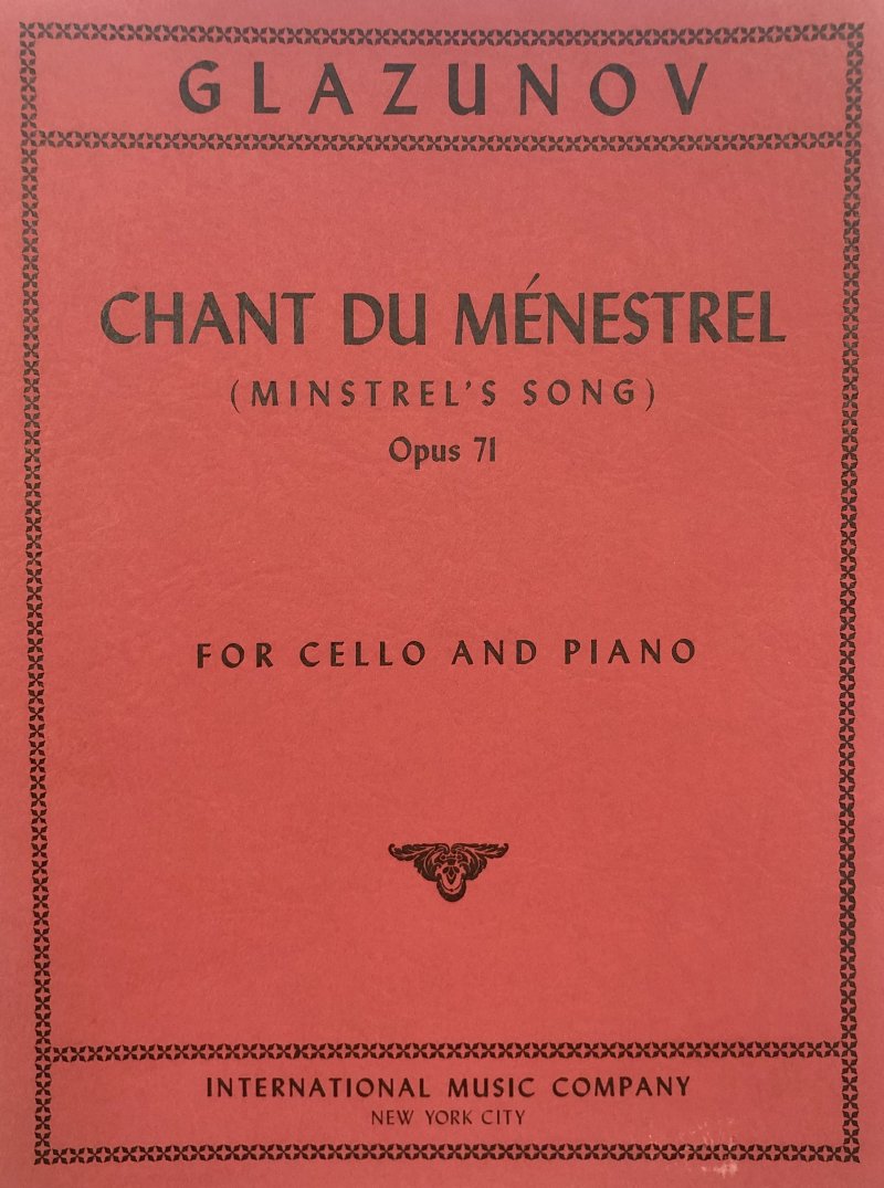 Chant Du Menestrel Op 71 Vlc Pno