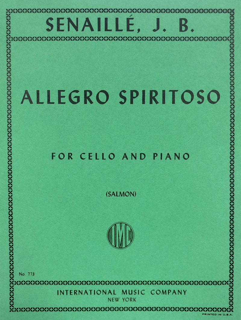 Senaille - Allegro Spiritoso Cello/piano