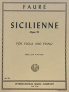 Sicilienne Op 78 Arr Katims Vla/pno