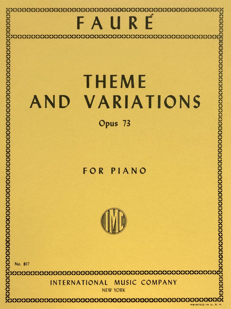 Faure - Theme and Variations Op 73 Piano