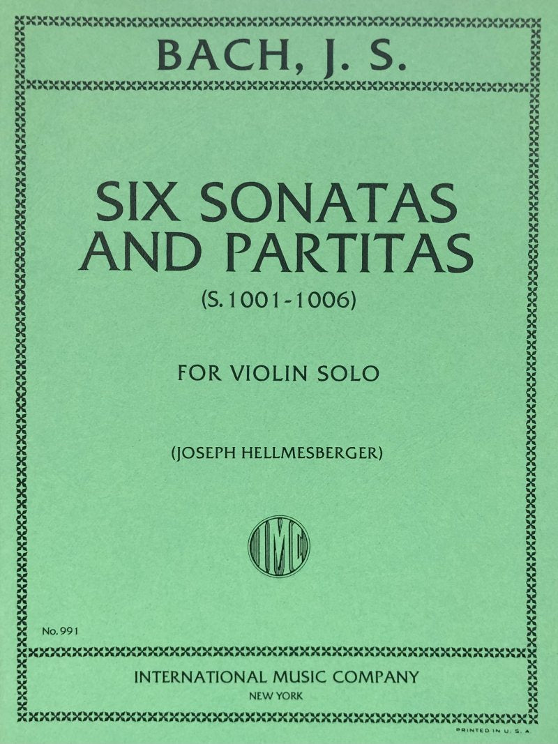 Sonatas and Partitas 6 Arr Hellmesberger Solo Vl