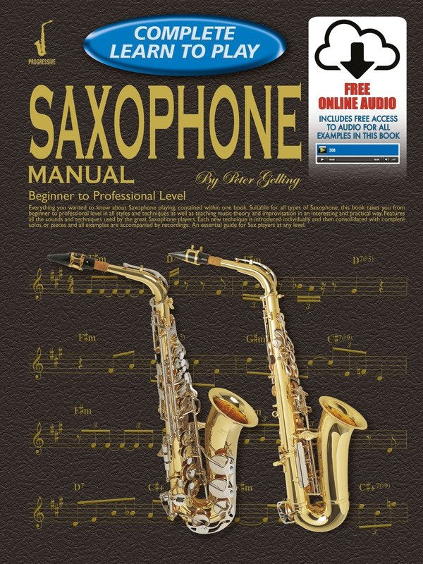 Progressive Complete Learn to Play Saxophone Manual Bk/ola
