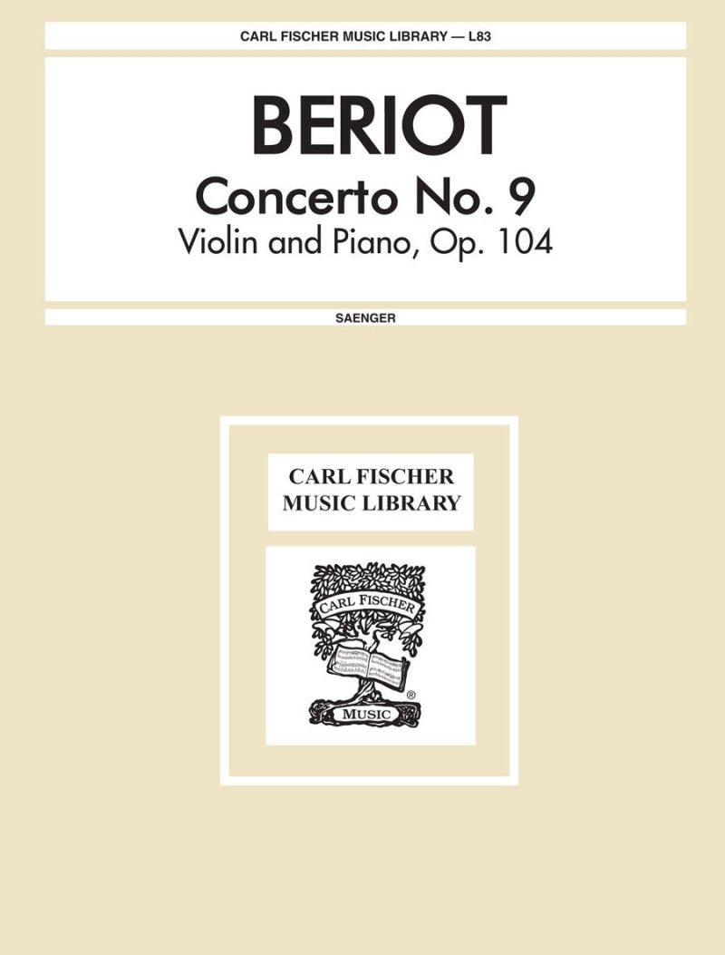 Beriot - Concerto No 9 Op 104 a Min Violin/piano