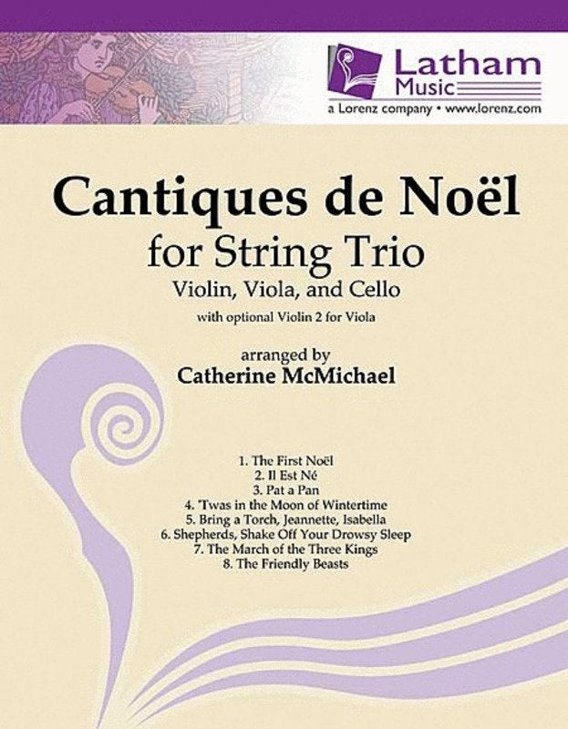Cantiques De Noel for String Trio Sc/pts