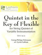 Quintet in the Key of Flexible Twv 44:11 Sc/pts Arr Latham