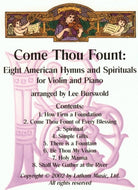 Come Thou Font 8 Pieces for Violin/piano Arr Burswold