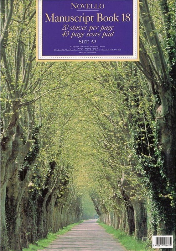 Novello Manuscript Bk 18 A3 Score Pad 40pg 20st