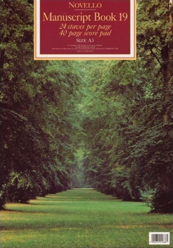 Novello Manuscript Bk 19 A3 Score Pad 40pg 24st