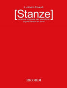 Einaudi - Stanze Original Version for Piano