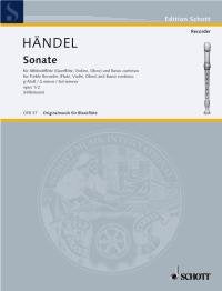 Handel - Sonata No 2 G Minor Op 1/2 for Treble Recorder/bc