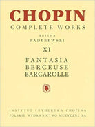 Chopin - Fantasia Berceuse Barcarolle Cw Xi Piano