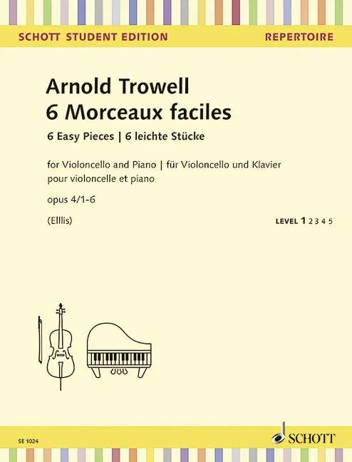 Trowell - 6 Easy Concert Pieces Op 4/1-6 Cello/piano