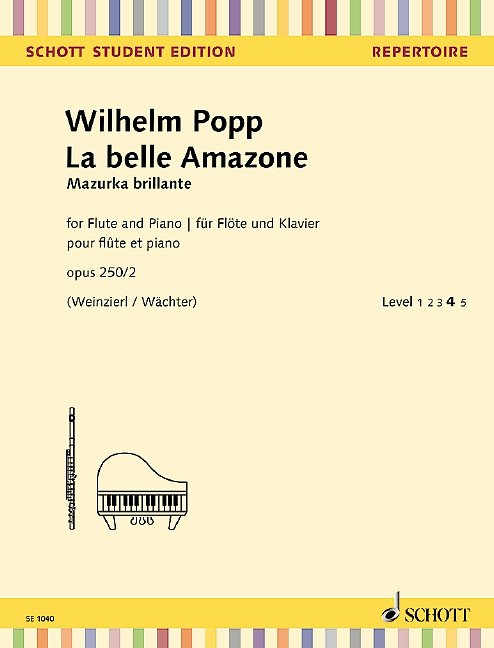 Popp - La Belle Amazone Op 250/2 Flute/piano