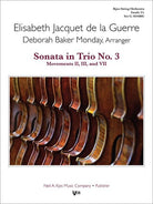 Sonata in Trio No 3 Movements Ii Iii and Vii