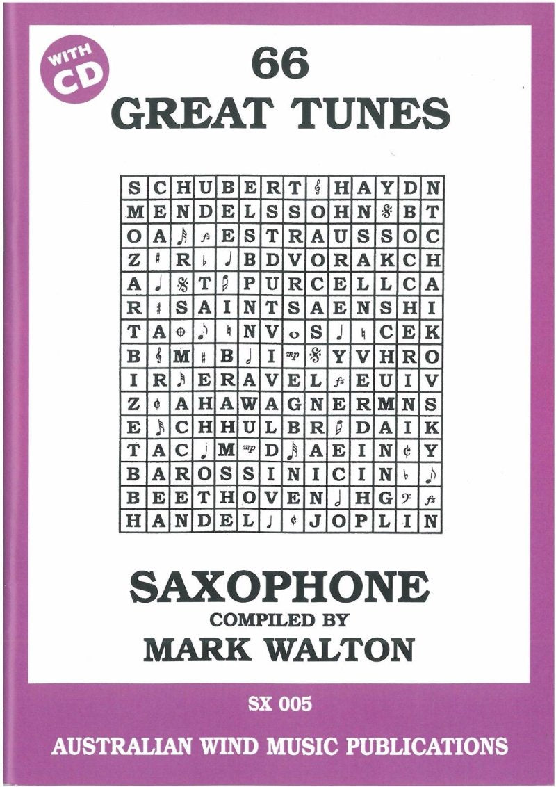 66 GREAT TUNES ALTO SAX BK/CD
