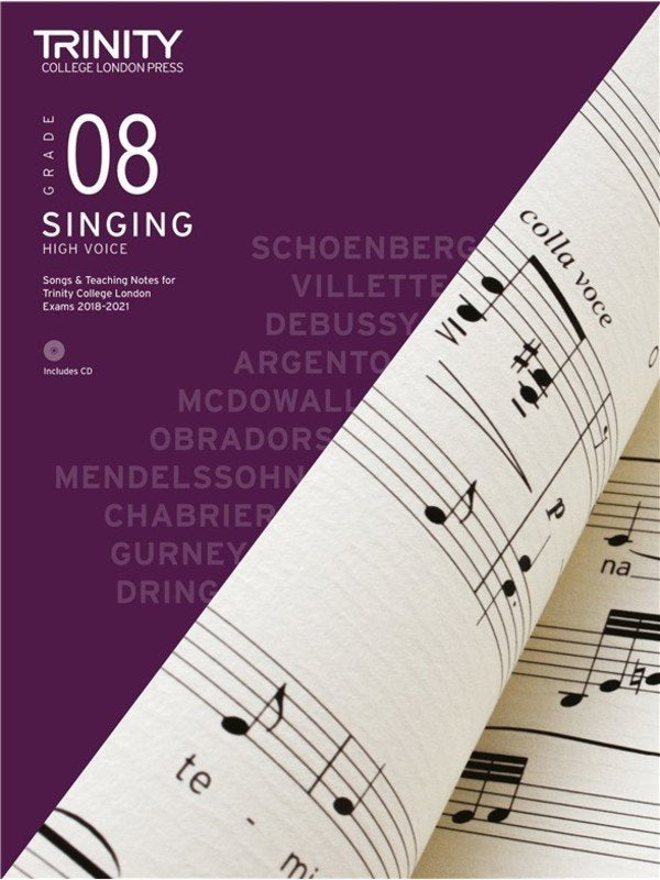 Trinity Singing Grade 8 2018 High Voice Bk/cd