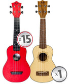 Flight Abs Travel Ukulele Red Class Set