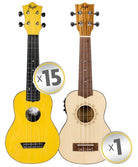 Flight Abs Travel Ukulele Yellow Class Set