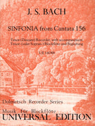 Bach - Sinfonia Cantata 156 Tenor/descant Recorder/piano