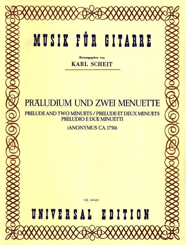 Prelude and 2 Minuets for Guitar