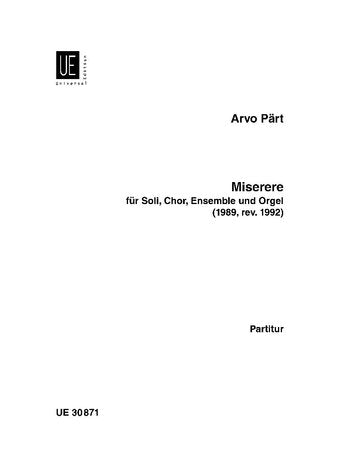 Part - Miserere Soprano/alto/2 Tenors/bass/satb/organ